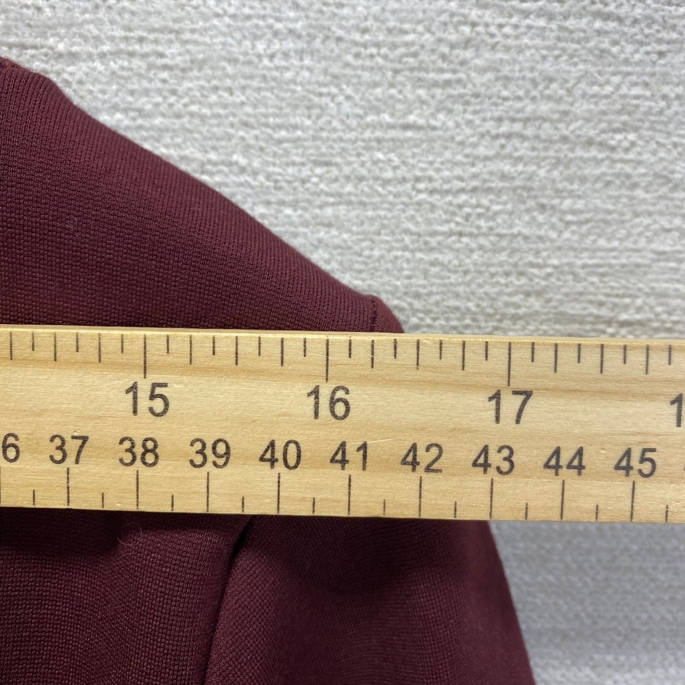 Talbots Petites Burgundy 3/4 Sleeve Henley Top XLp Button Neck Stretch - Picture 4 of 9